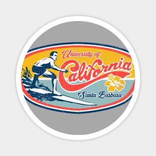 Faded Vintage Retro Surf Style UCSB design graphic Magnet